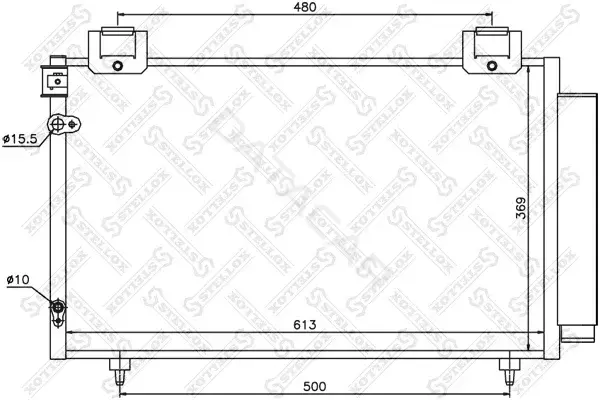 Радиатор кондиционера STELLOX 10-45038-SX