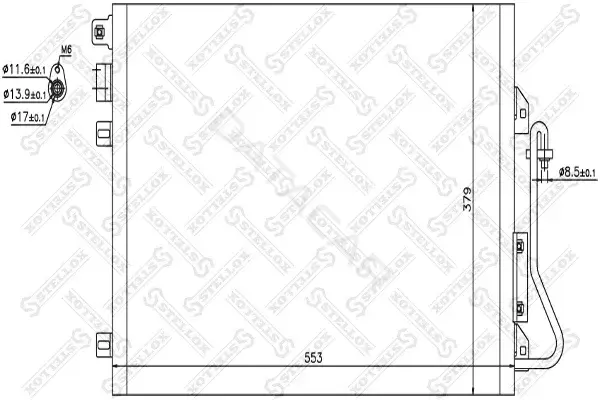 Радиатор кондиционера STELLOX 10-45044-SX