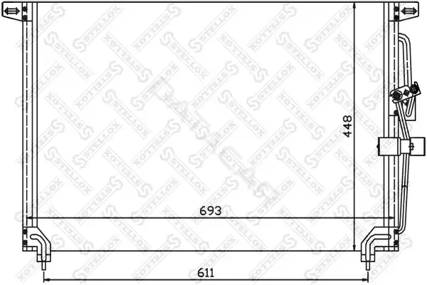 Радиатор кондиционера STELLOX 10-45048-SX
