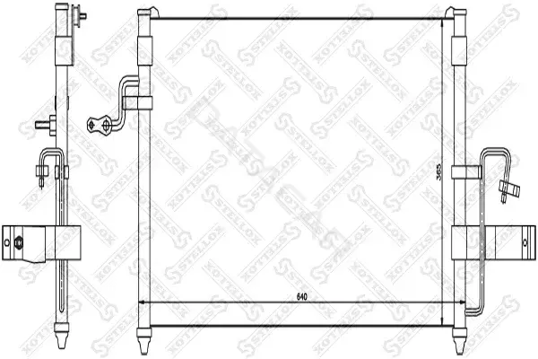 Радиатор кондиционера STELLOX 10-45062-SX