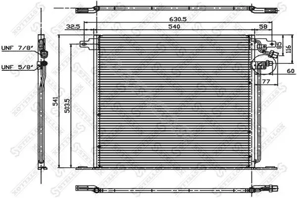 Радиатор кондиционера STELLOX 10-45068-SX