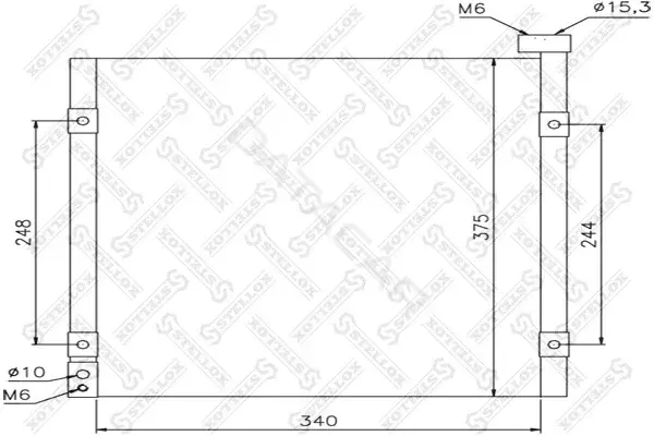 Радиатор кондиционера STELLOX 10-45095-SX