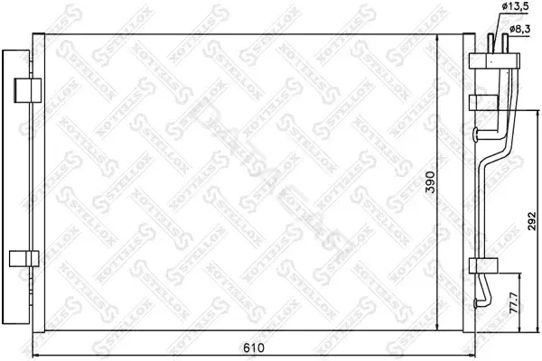 Радиатор кондиционера STELLOX 10-45102-SX