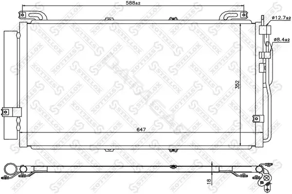 Радиатор кондиционера STELLOX 10-45103-SX