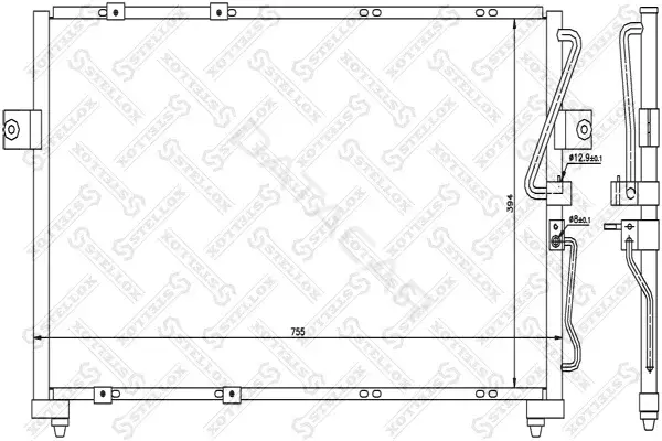 Радиатор кондиционера STELLOX 10-45112-SX