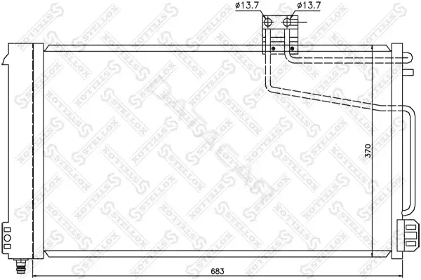 Радиатор кондиционера STELLOX 10-45124-SX