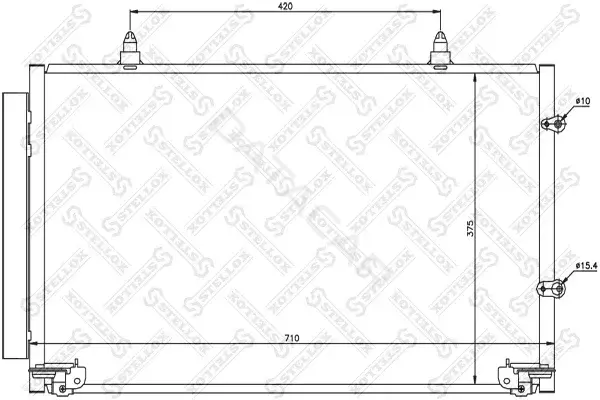 Радиатор кондиционера STELLOX 10-45152-SX