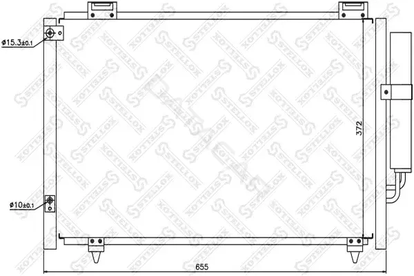 Радиатор кондиционера STELLOX 10-45153-SX