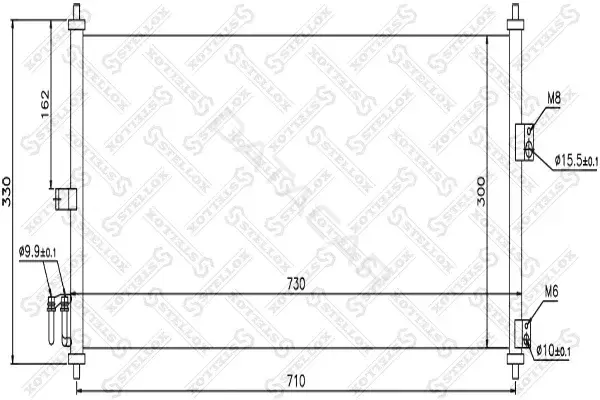 Радиатор кондиционера STELLOX 10-45170-SX