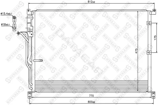 Радиатор кондиционера STELLOX 10-45183-SX