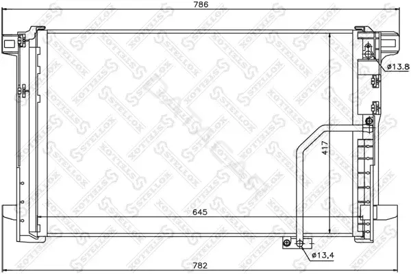 Радиатор кондиционера STELLOX 10-45190-SX