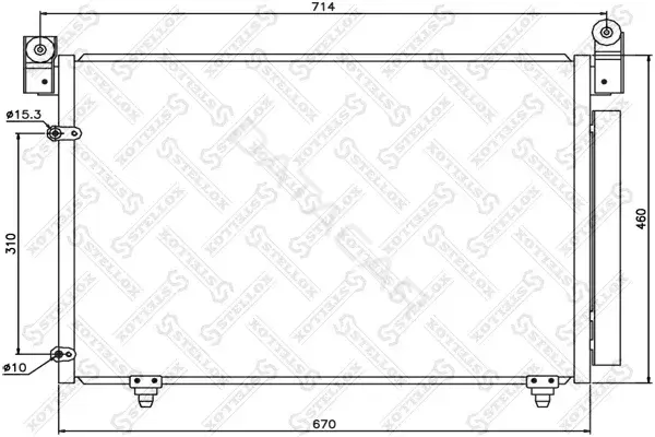Радиатор кондиционера STELLOX 10-45192-SX
