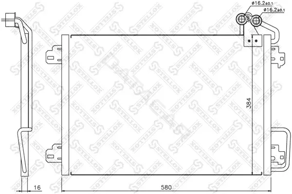 Радиатор кондиционера STELLOX 10-45197-SX