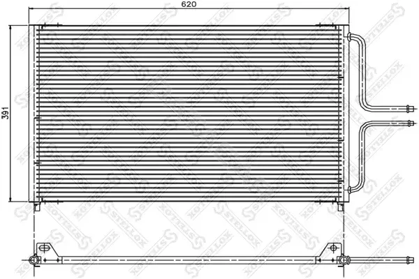 Радиатор кондиционера STELLOX 10-45200-SX