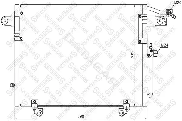 Радиатор кондиционера STELLOX 10-45303-SX