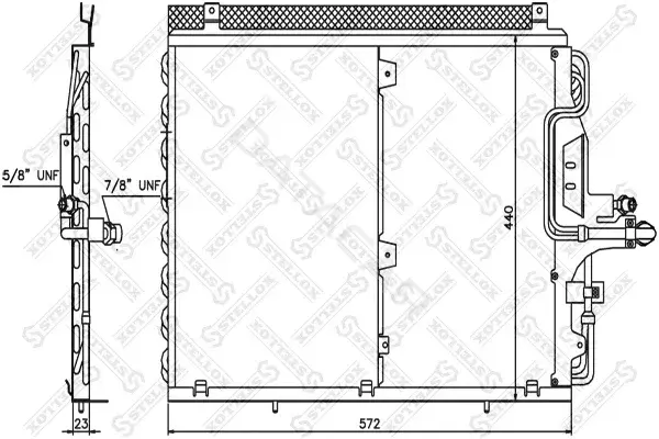 Радиатор кондиционера STELLOX 10-45318-SX