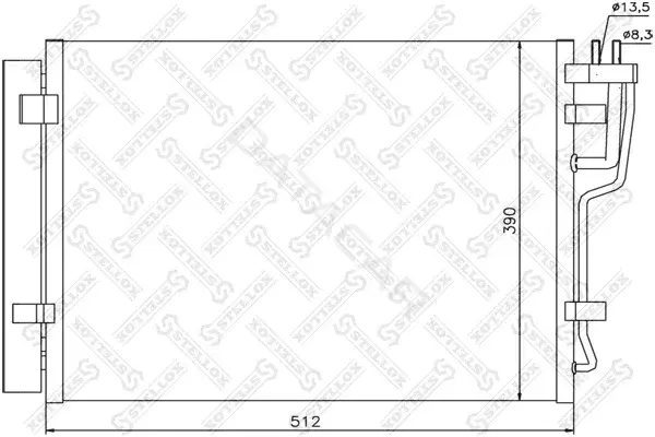 Радиатор кондиционера STELLOX 10-45609-SX