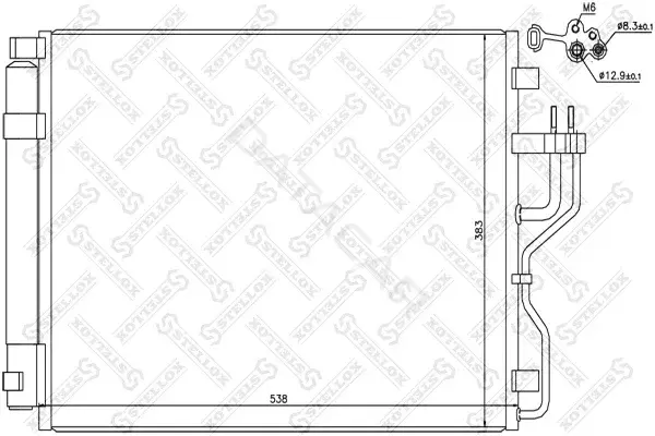 Радиатор кондиционера STELLOX 10-45706-SX