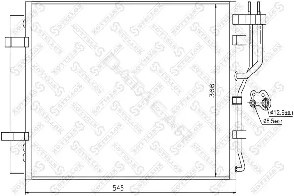 Радиатор кондиционера STELLOX 10-45720-SX