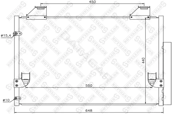 Радиатор кондиционера STELLOX 10-45732-SX