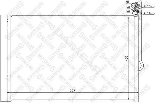 Радиатор кондиционера STELLOX 10-45736-SX