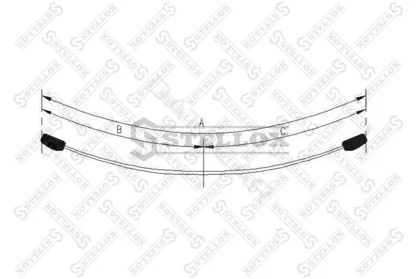 Рессора STELLOX 12-00069-SX