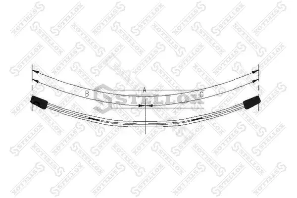 Рессора STELLOX 12-00070-SX