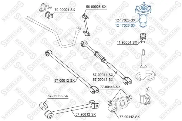Опора амортизатора STELLOX 12-17026-SX