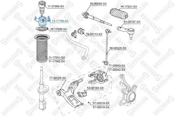 Опора амортизатора STELLOX 12-17158-SX
