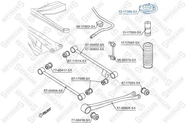 Опора амортизатора STELLOX 12-17368-SX