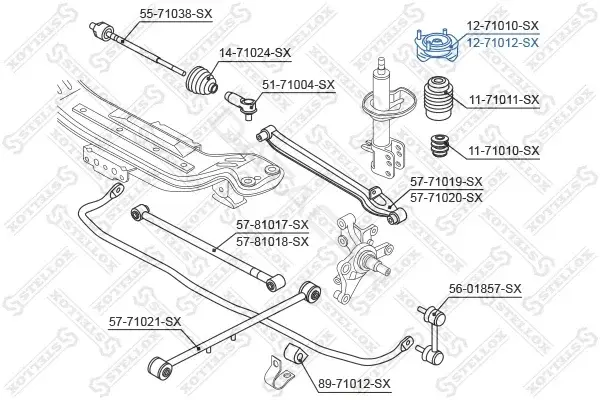 Опора амортизатора STELLOX 12-71012-SX
