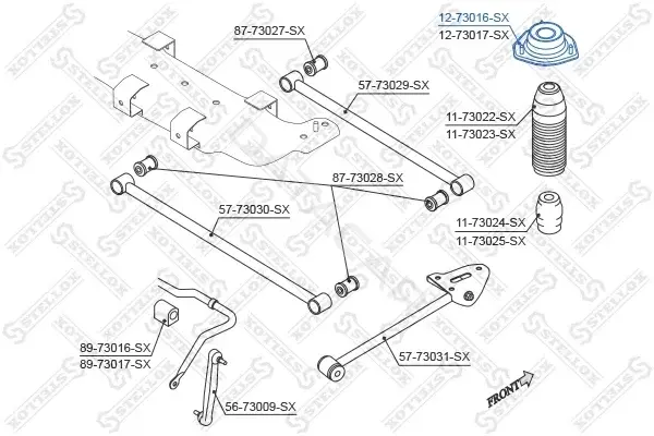 Опора амортизатора STELLOX 12-73016-SX