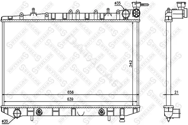 Радиатор охлаждения STELLOX 10-25045-SX
