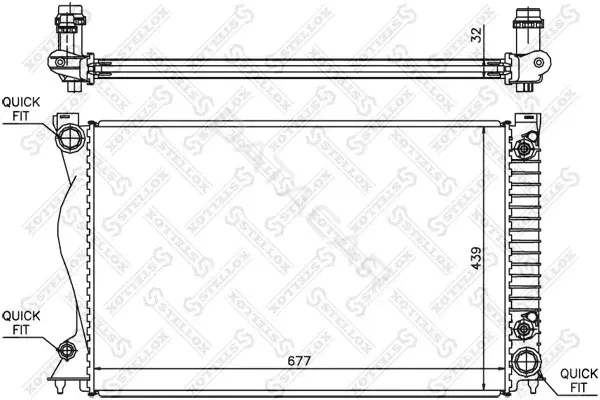 Радиатор охлаждения STELLOX 10-25335-SX