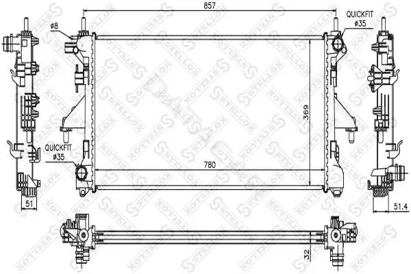 Радиатор охлаждения STELLOX 10-25355-SX