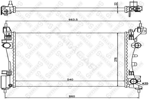 Радиатор охлаждения STELLOX 10-25404-SX