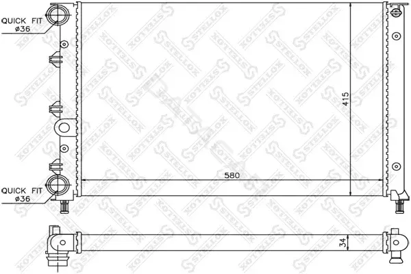 Радиатор охлаждения STELLOX 10-25492-SX