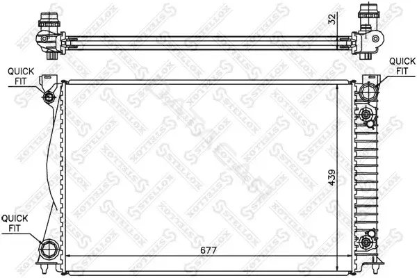 Радиатор охлаждения STELLOX 10-25507-SX
