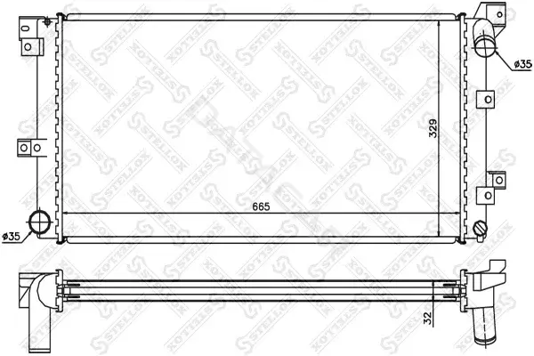 Радиатор охлаждения STELLOX 10-25611-SX