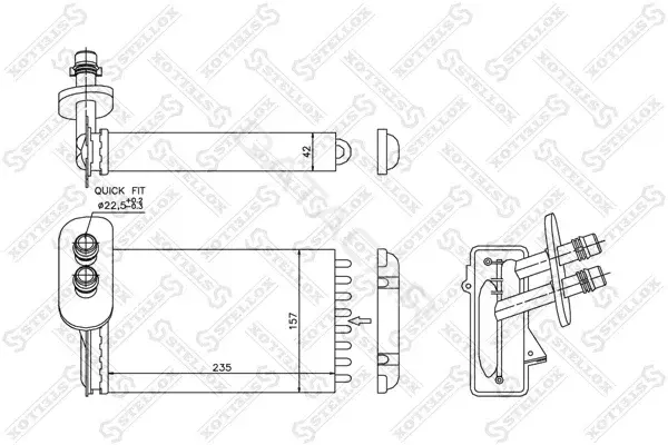 Радиатор печки STELLOX 10-35017-SX