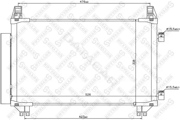 Радиатор кондиционера STELLOX 10-45159-SX