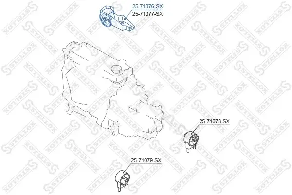 Подушка двигателя (Опора) STELLOX 25-17460-SX