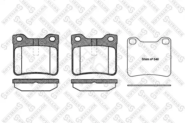 Тормозные колодки STELLOX 332010B-SX