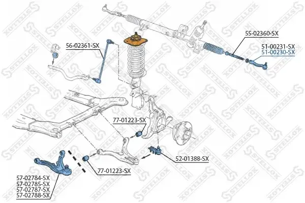 Рулевые наконечники STELLOX 51-00230-SX