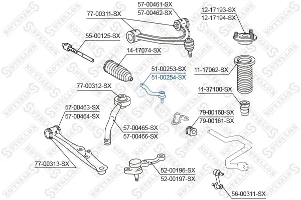 Рулевые наконечники STELLOX 51-00254-SX