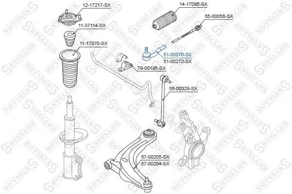 Рулевые наконечники STELLOX 51-00270-SX
