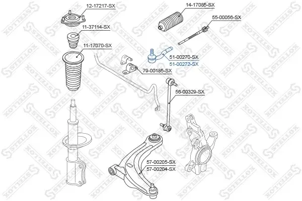 Рулевые наконечники STELLOX 51-00272-SX