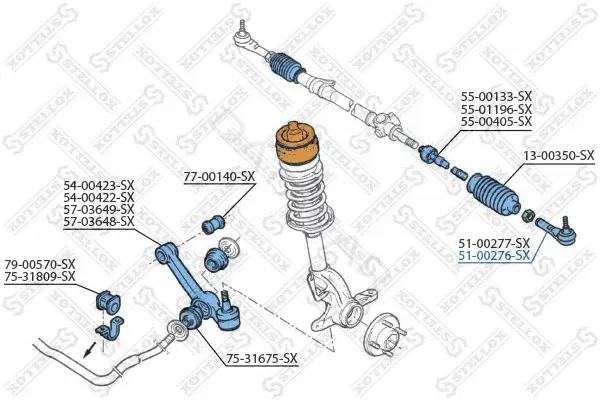 Рулевые наконечники STELLOX 51-00276-SX