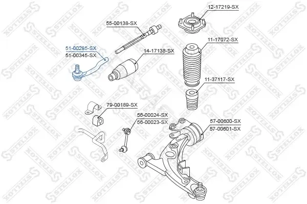 Рулевые наконечники STELLOX 51-00285-SX