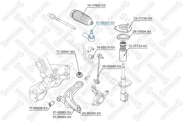 Рулевые наконечники STELLOX 51-00353-SX